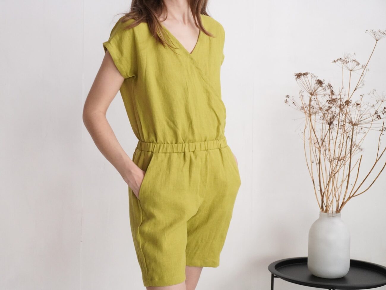 Malusta Short Linen Jumpsuit M66