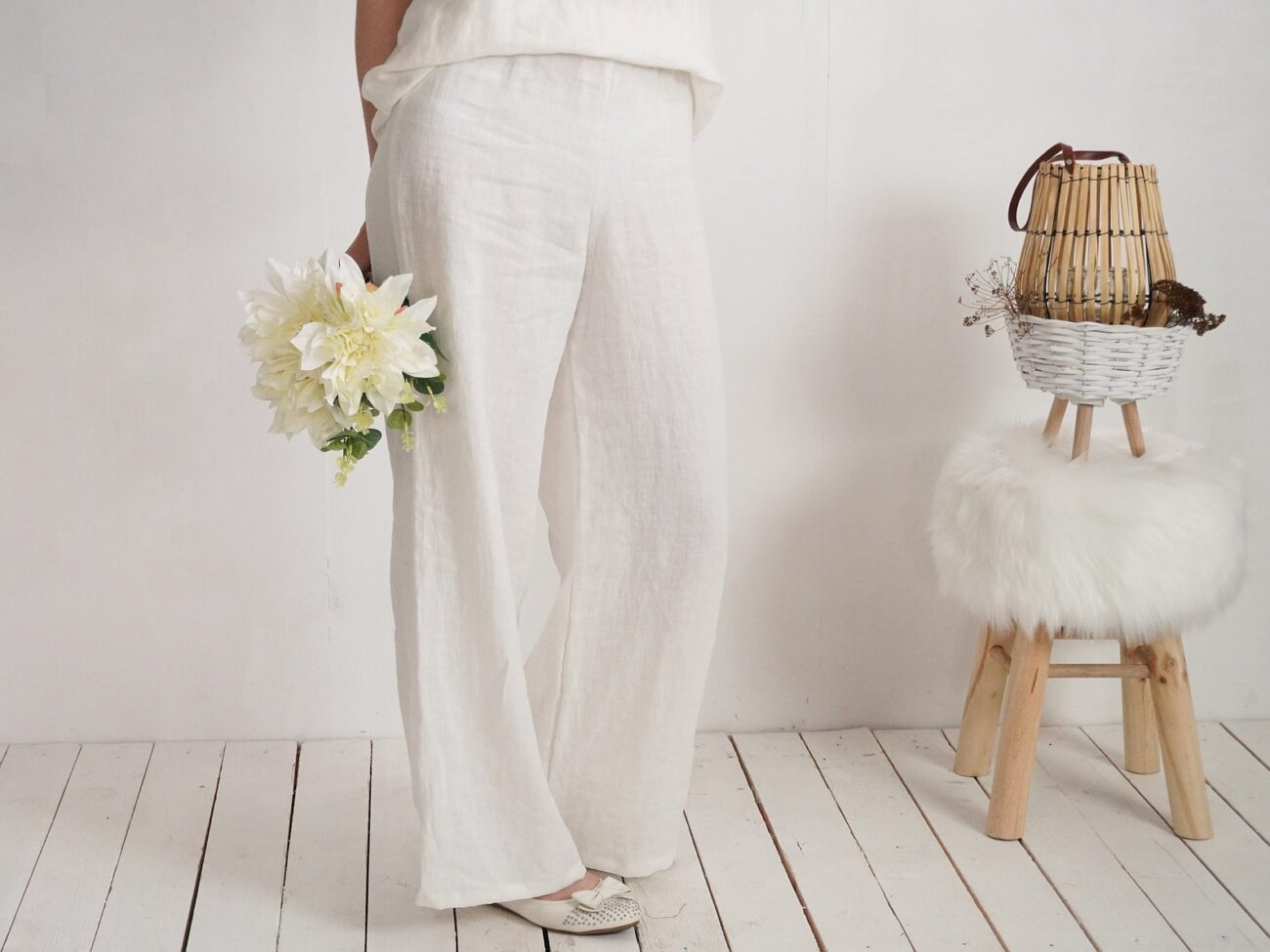 Malusta Linen Wedding Pantsuit: Sustainable Summer Outfit