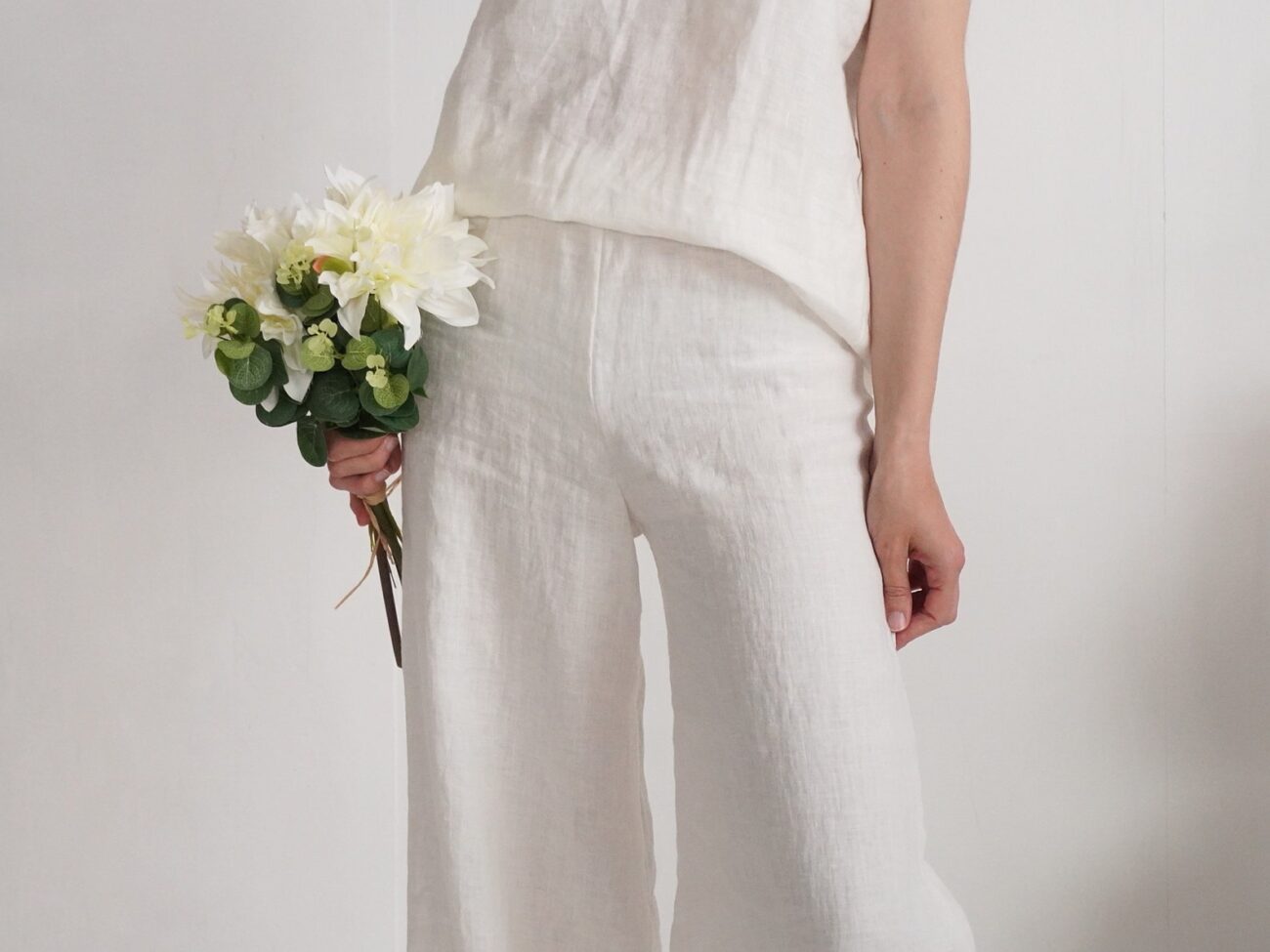 Malusta Linen Wedding Pantsuit: Sustainable Summer Outfit