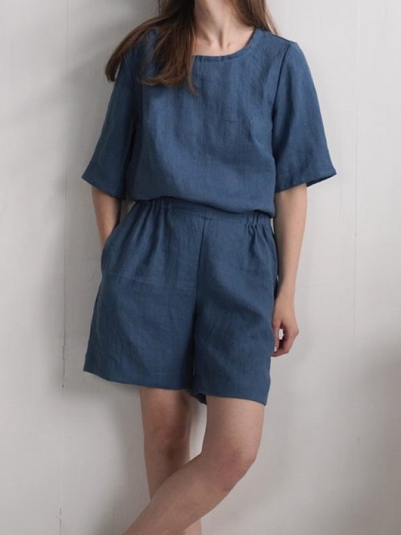 Malusta Linen Loungewear: Summer Outfit, Sleepwear, Home Clothing